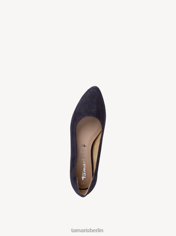 de Tamaris Frauen Lederballerina - Blau/Marine 0LHV4384 Schuhe