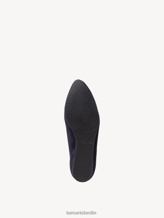 de Tamaris Frauen Lederballerina - Blau/Marine 0LHV4384 Schuhe