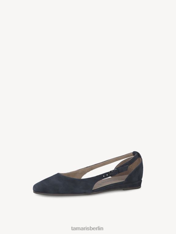 de Tamaris Frauen Lederballerina - Blau/Marine 0LHV4514 Schuhe