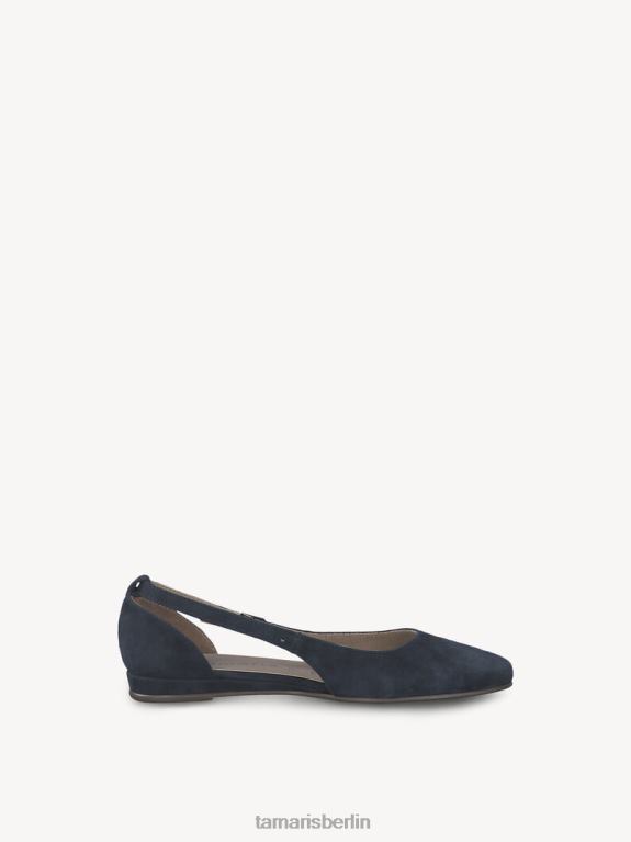 de Tamaris Frauen Lederballerina - Blau/Marine 0LHV4514 Schuhe