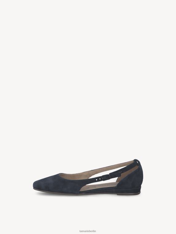 de Tamaris Frauen Lederballerina - Blau/Marine 0LHV4514 Schuhe