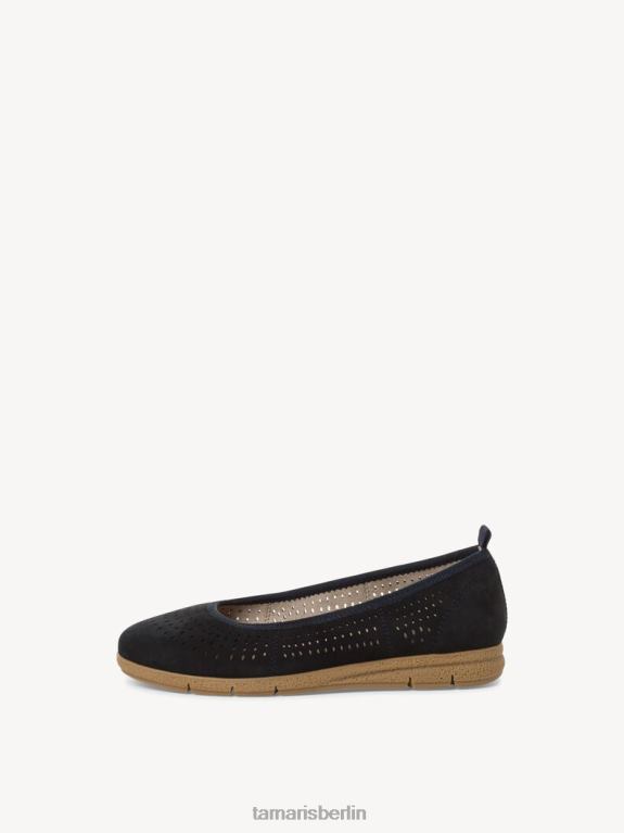 de Tamaris Frauen Lederballerina - Blau/Marine 0LHV4858 Schuhe