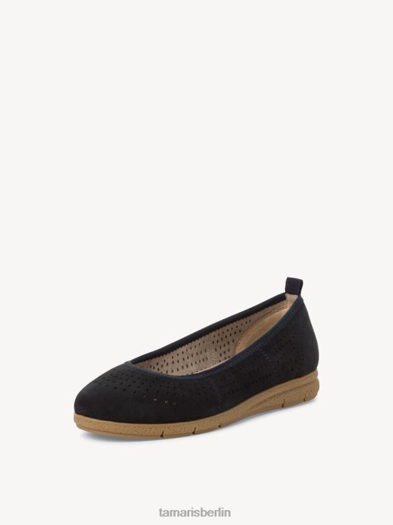 de Tamaris Frauen Lederballerina - Blau/Marine 0LHV4858 Schuhe