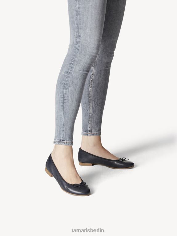 de Tamaris Frauen Lederballerina - Blau/Marine 0LHV4905 Schuhe