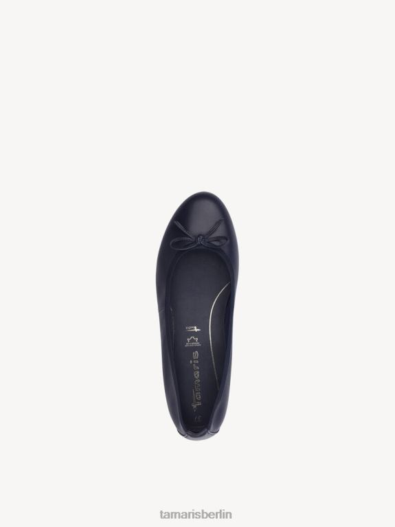 de Tamaris Frauen Lederballerina - Blau/Marine 0LHV4905 Schuhe