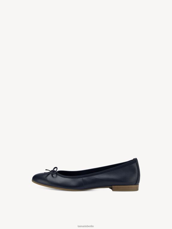 de Tamaris Frauen Lederballerina - Blau/Marine 0LHV4905 Schuhe