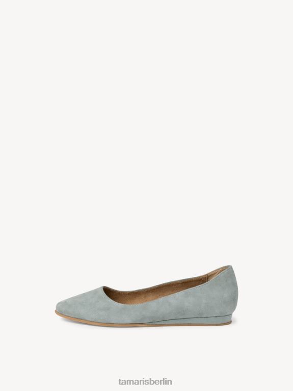 de Tamaris Frauen Lederballerina - Grün/Salbei 0LHV42288 Schuhe
