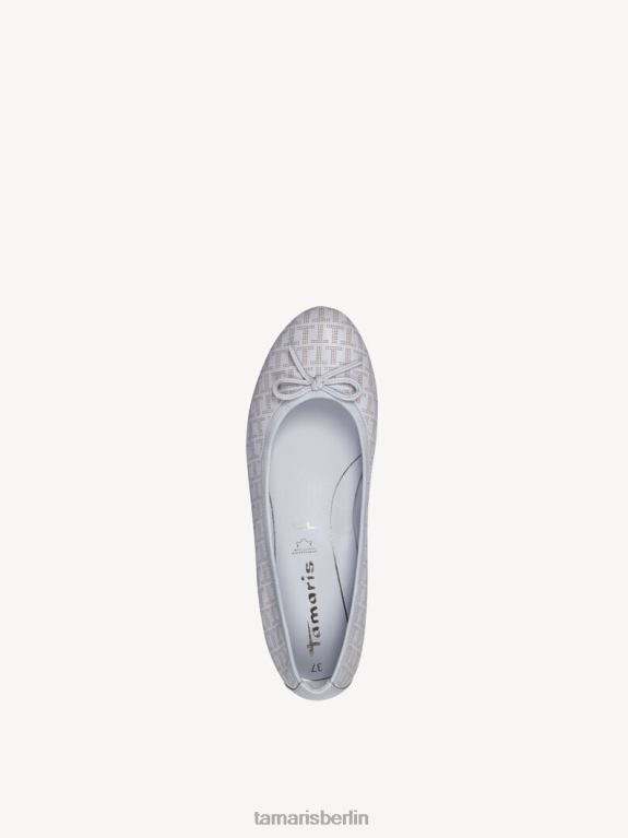 de Tamaris Frauen Lederballerina - Lila/Lavendel struk 0LHV4902 Schuhe