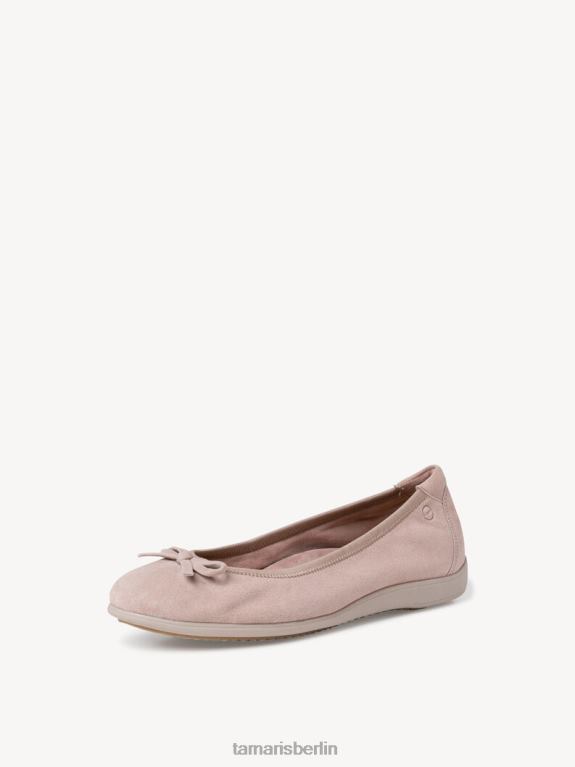 de Tamaris Frauen Lederballerina - Rosa/Altrosa 0LHV42259 Schuhe