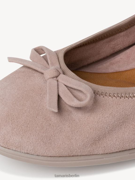 de Tamaris Frauen Lederballerina - Rosa/Altrosa 0LHV42259 Schuhe