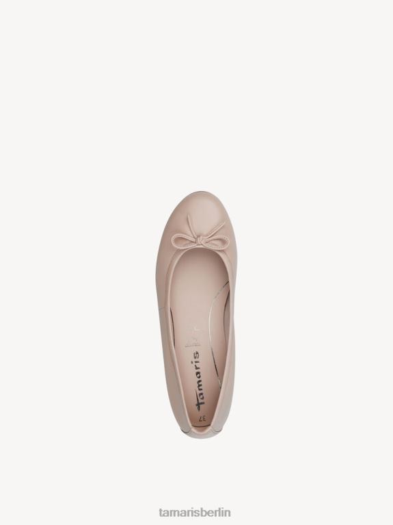 de Tamaris Frauen Lederballerina - Rose/Puder 0LHV41318 Schuhe