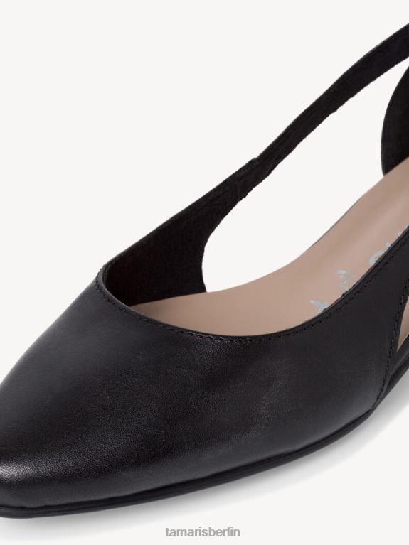 de Tamaris Frauen Lederballerina - Schwarz/Schwarzes Leder 0LHV4352 Schuhe