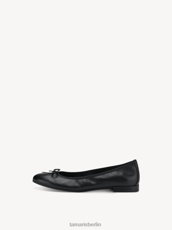 de Tamaris Frauen Lederballerina - schwarz 0LHV41554 Schuhe