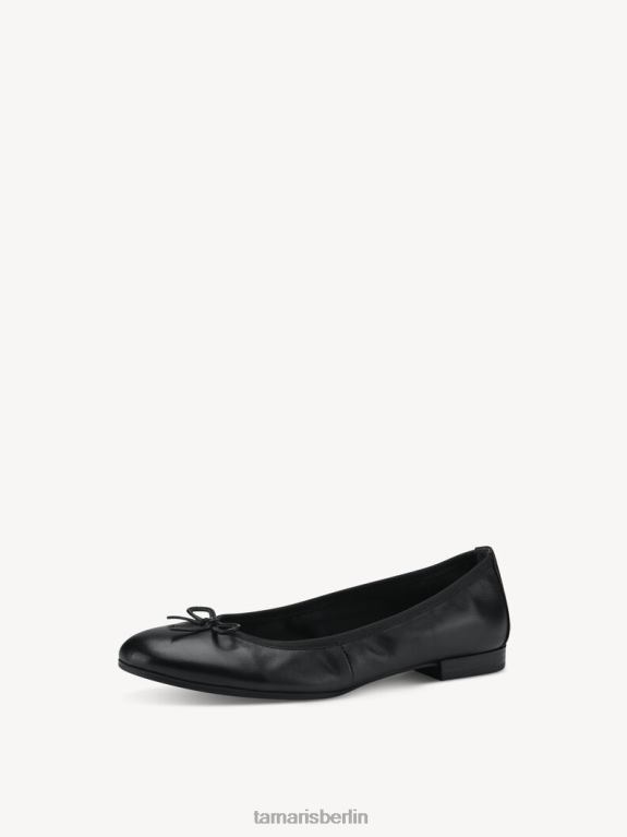 de Tamaris Frauen Lederballerina - schwarz 0LHV41554 Schuhe
