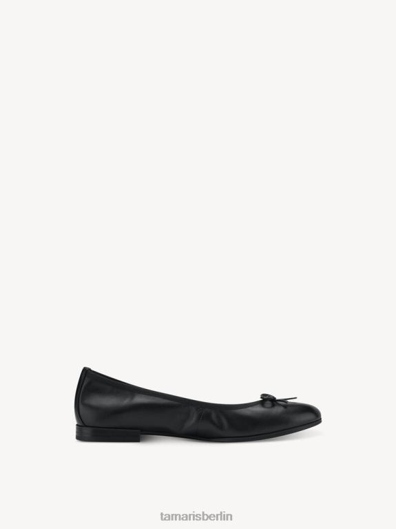 de Tamaris Frauen Lederballerina - schwarz 0LHV41554 Schuhe