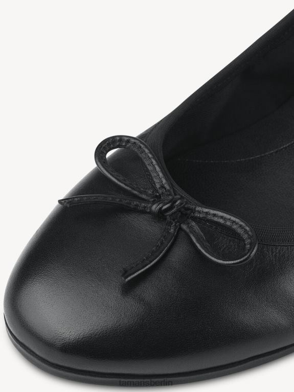 de Tamaris Frauen Lederballerina - schwarz 0LHV41554 Schuhe