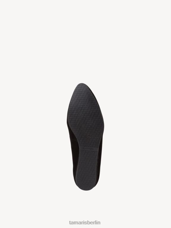 de Tamaris Frauen Lederballerina - schwarz 0LHV4401 Schuhe