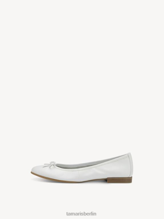 de Tamaris Frauen Lederballerina - weiß 0LHV4903 Schuhe