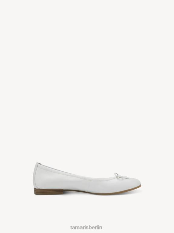 de Tamaris Frauen Lederballerina - weiß 0LHV4903 Schuhe