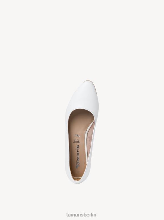 de Tamaris Frauen Lederballerina - weiß/weißes Leder 0LHV4105 Schuhe
