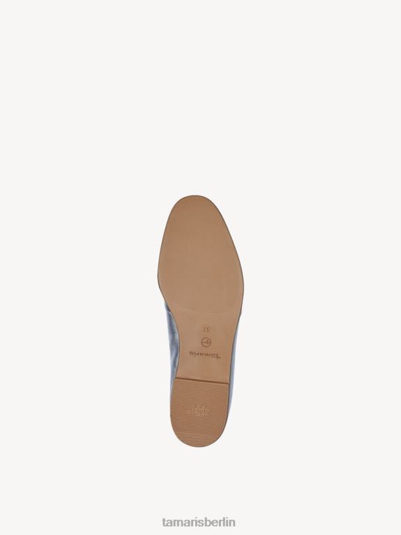 de Tamaris Frauen Leder-Slipper – Metallic/Silber 0LHV41651 Schuhe