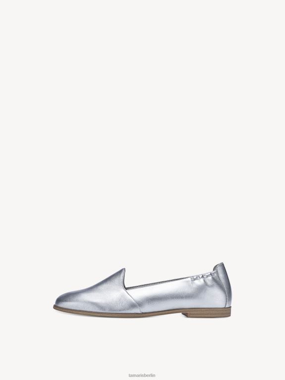 de Tamaris Frauen Leder-Slipper – Metallic/Silber 0LHV41651 Schuhe