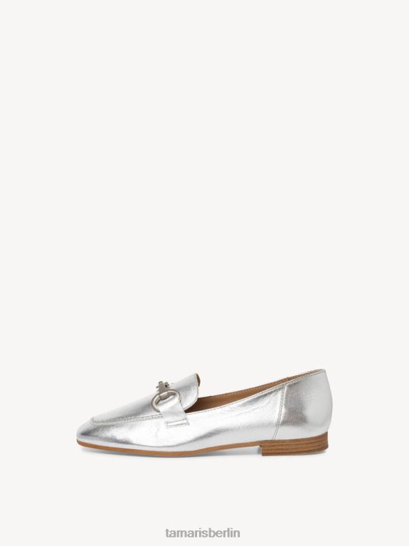 de Tamaris Frauen Leder-Slipper – Metallic/Silber 0LHV4736 Schuhe