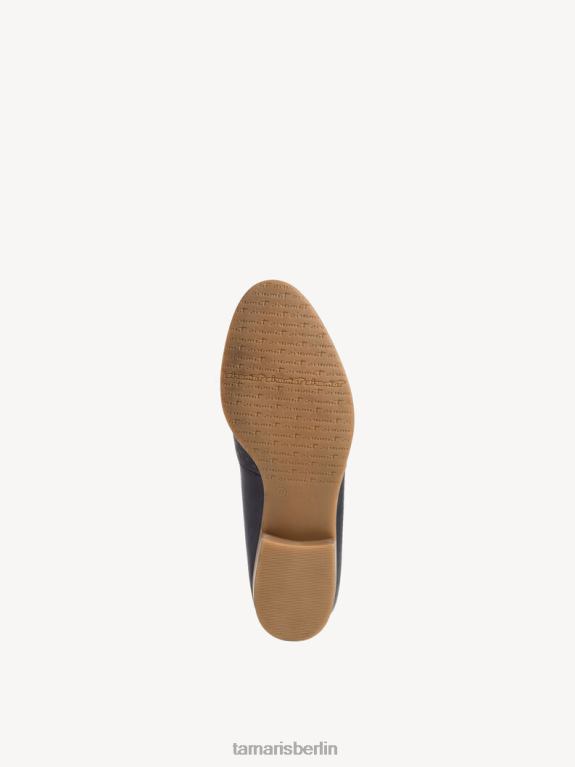 de Tamaris Frauen Leder-Slipper – blau/marineblaue Struktur 0LHV41164 Schuhe
