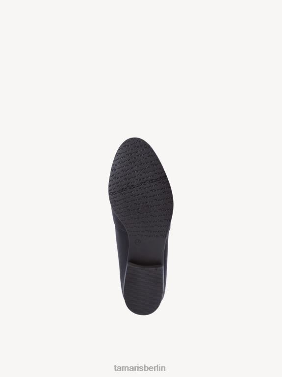 de Tamaris Frauen Leder-Slipper - schwarz/schwarz struktur. 0LHV4569 Schuhe