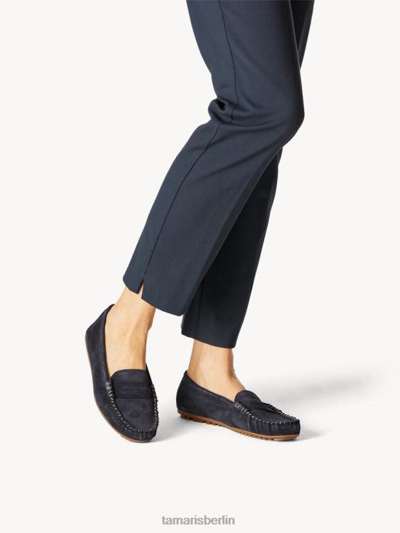 de Tamaris Frauen Ledermokassin – Blau/Marine 0LHV41090 Schuhe