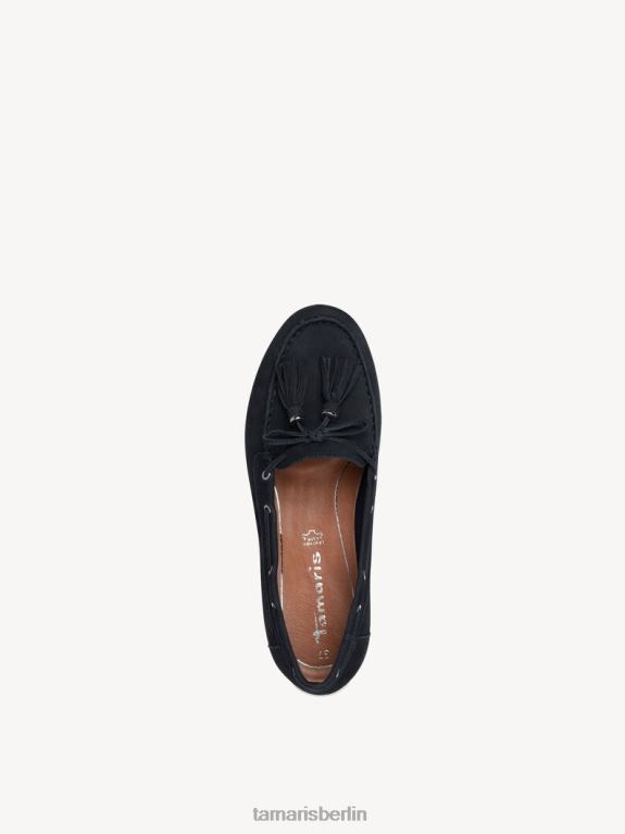 de Tamaris Frauen Ledermokassin – Blau/Marineblau Nubuc 0LHV41441 Schuhe
