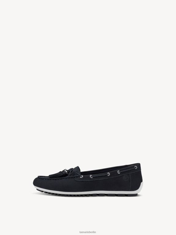 de Tamaris Frauen Ledermokassin – Blau/Marineblau Nubuc 0LHV41441 Schuhe