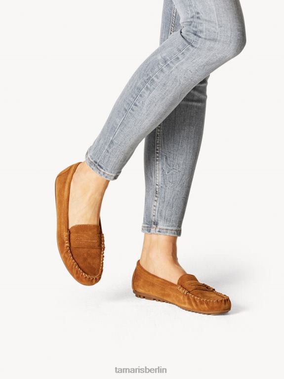 de Tamaris Frauen Ledermokassin - Braun/Cognac 0LHV42007 Schuhe