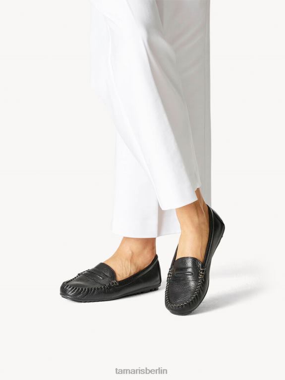 de Tamaris Frauen Ledermokassin - Schwarz/Schwarzes Leder 0LHV41261 Schuhe