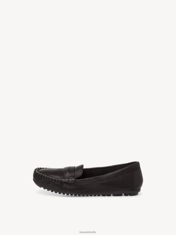 de Tamaris Frauen Ledermokassin - Schwarz/Schwarzes Leder 0LHV41261 Schuhe