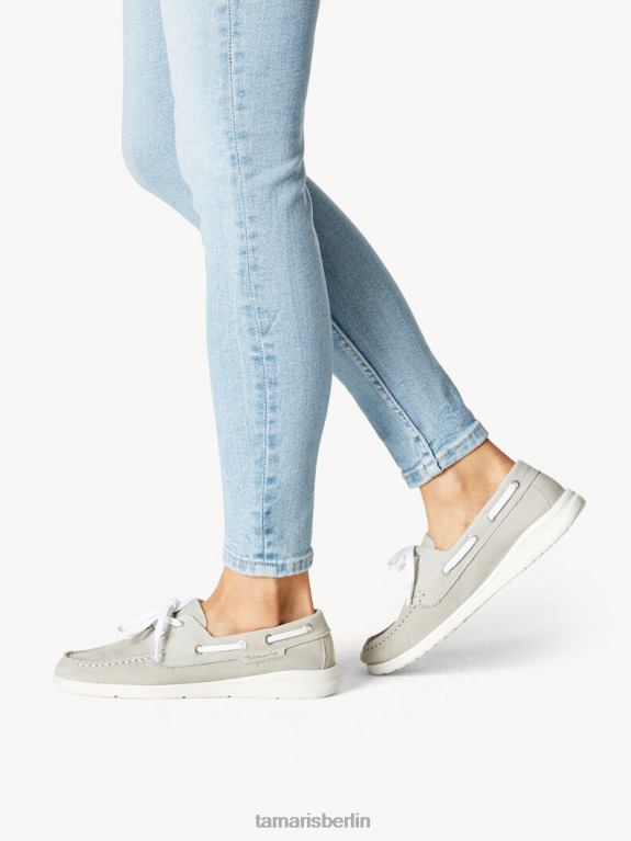 de Tamaris Frauen Ledermokassin - grau/hellgrau 0LHV4908 Schuhe