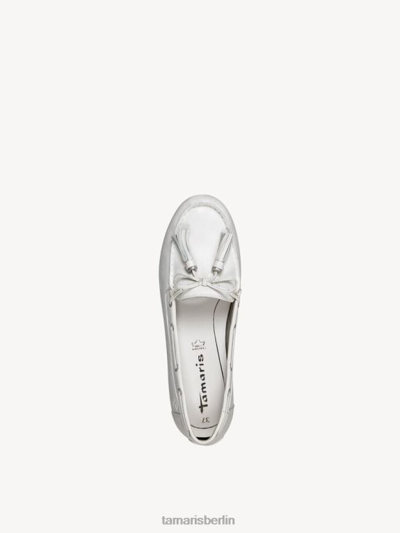de Tamaris Frauen Ledermokassin – weiß/weißes Leder 0LHV4328 Schuhe