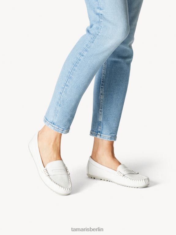 de Tamaris Frauen Ledermokassin – weiß/weißes Leder 0LHV4570 Schuhe