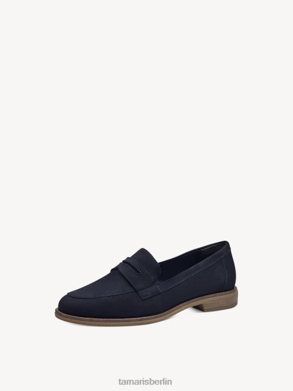 de Tamaris Frauen Lederpantoffel - Blau/Marineblau Nubukleder 0LHV41165 Schuhe