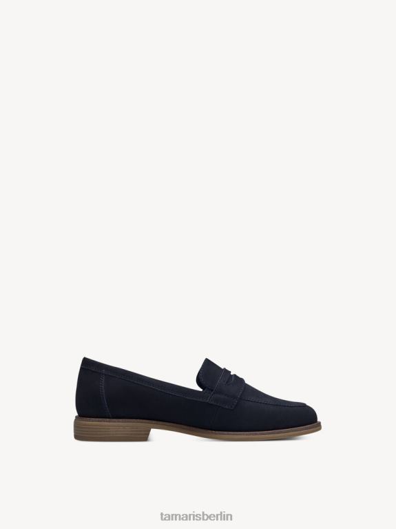 de Tamaris Frauen Lederpantoffel - Blau/Marineblau Nubukleder 0LHV41165 Schuhe