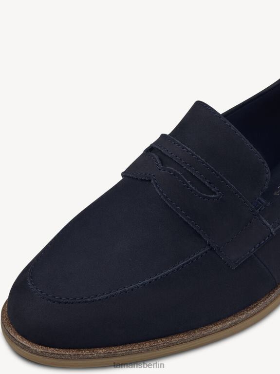 de Tamaris Frauen Lederpantoffel - Blau/Marineblau Nubukleder 0LHV41165 Schuhe