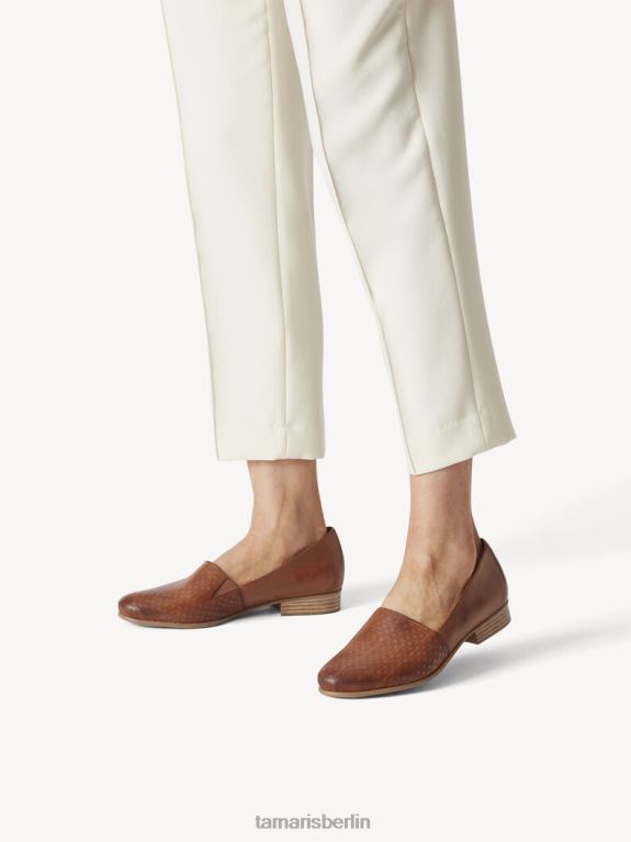 de Tamaris Frauen Lederpantoffel - Braun/Nussstruktur 0LHV41166 Schuhe