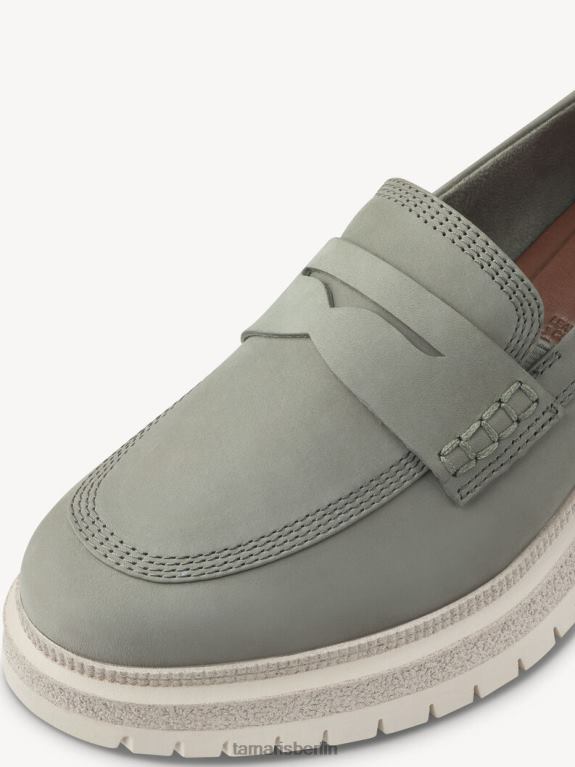 de Tamaris Frauen Lederpantoffel - Grün/Pistazie 0LHV41699 Schuhe