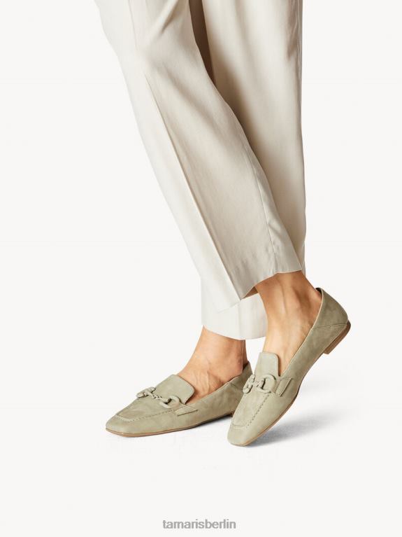 de Tamaris Frauen Lederpantoffel - Grün/Pistazie 0LHV4566 Schuhe