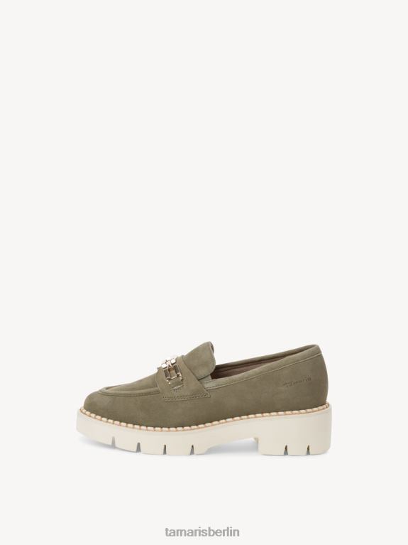 de Tamaris Frauen Lederpantoffel - Grün/Salbei 0LHV41143 Schuhe