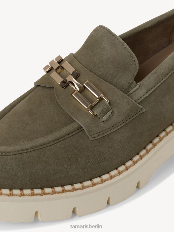 de Tamaris Frauen Lederpantoffel - Grün/Salbei 0LHV41143 Schuhe