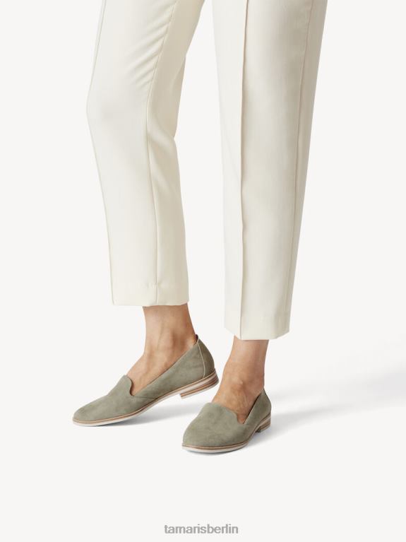 de Tamaris Frauen Lederpantoffel - Grün/Salbei 0LHV4644 Schuhe