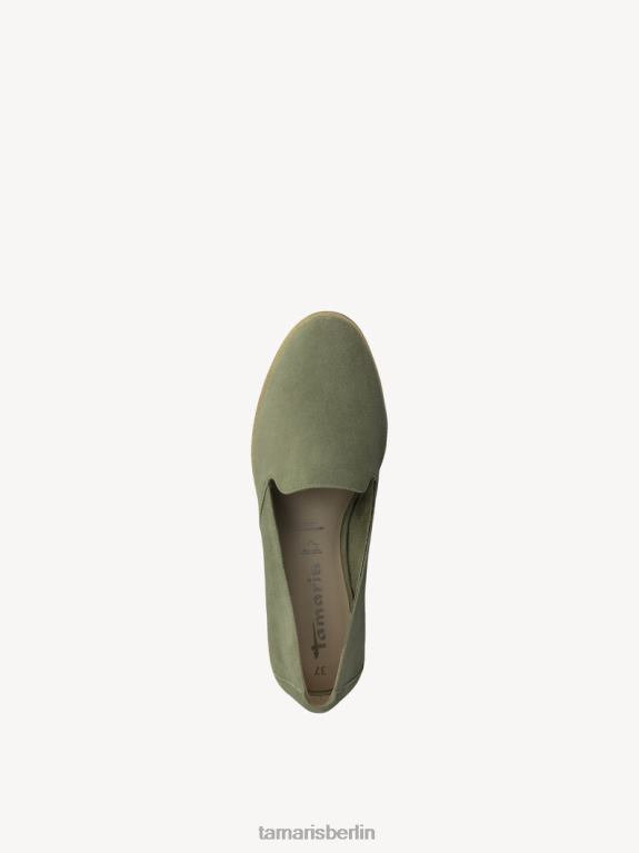 de Tamaris Frauen Lederpantoffel - Grün/Salbei 0LHV4644 Schuhe