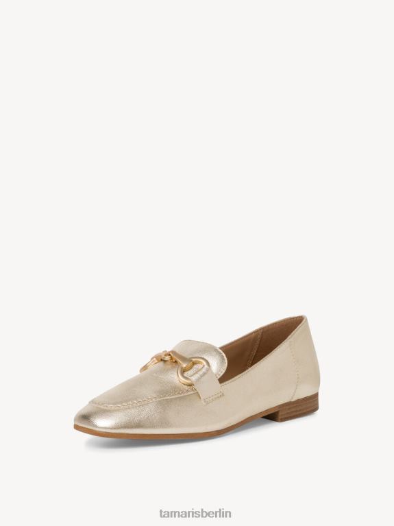 de Tamaris Frauen Lederpantoffel – Metallic/Hellgold 0LHV4555 Schuhe