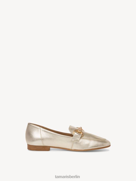 de Tamaris Frauen Lederpantoffel – Metallic/Hellgold 0LHV4555 Schuhe